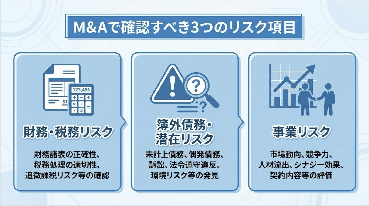 M&A3つのリスク項目